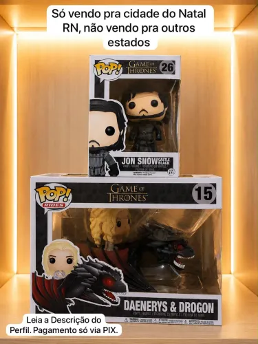 Kit Funko Pop Game of Thrones - Daenerys Drogon & Jon Snow