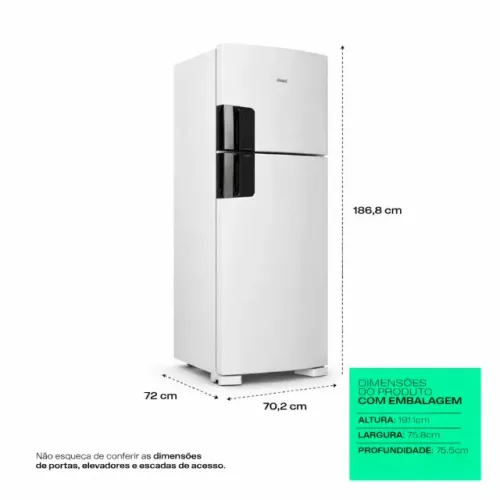 NOVO | SEM USO - Geladeira Frost Free Duplex Consul 455 Litros Branca - CRM53MB