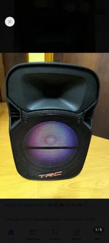 Caixa De Som Amplificada Portátil Trc 329 Com Rodinhas Usb (Usado)