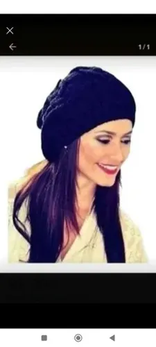 Gorro touca de lã feminina