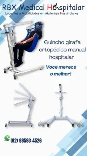 Aluguel de guincho ortopédico Girafa hospitalar e cama hospitalar em Manaus