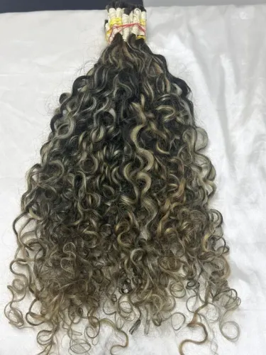 Cabelo humano brasileiro cacho caipira grisalho
