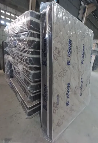 Colchão BonSono Novo molas ensacadas espuma selada tecido em malha fria 25 cm