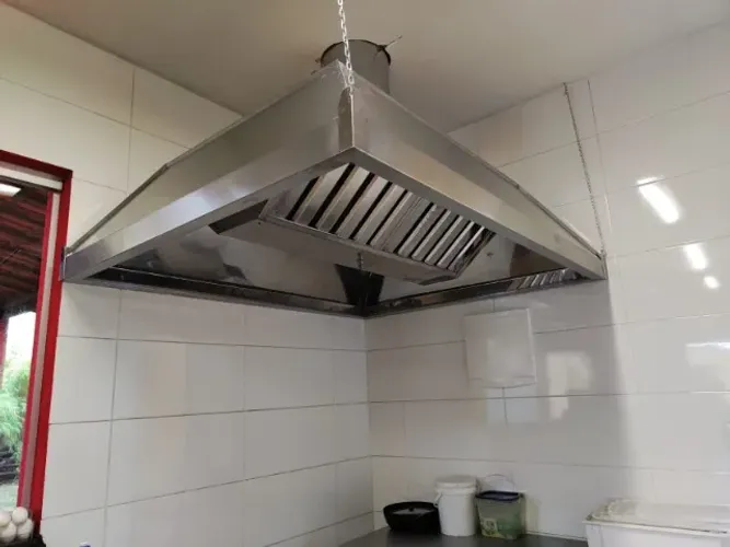Fabricação de coifa sob medidas completa 100% inox ( Exaustor, dutos, chapéu, curva etc.)