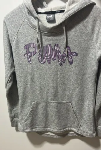 Moletom Feminino Puma Cinza Tamanho S | Confortável e Estiloso