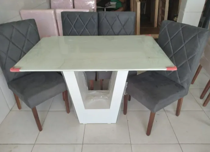 Conjunto Mesa e Cadeiras 120X80 (Nova) P.r.o.n.t.a E.n.t.r.e.g.a