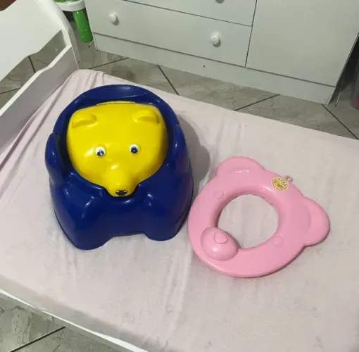 Troninho pinico urso infantil e assento redutor infantil 