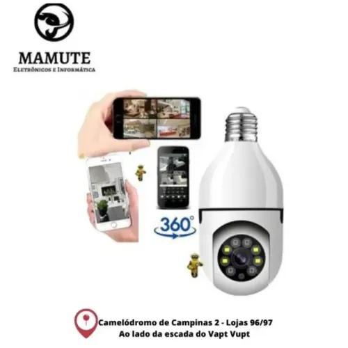 Camera Ip Lampada segurança Yoosee Panoramica Wifi1080 Espia