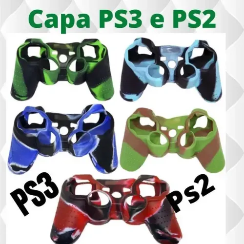 Capa De Silicone Para Controle Joystick De Ps3 E Ps2 Proteçao Anti-queda