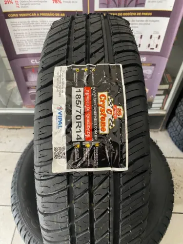 Pneu 185/70/14 Remold Crystone *borracha vipal* (instalação gratuita)