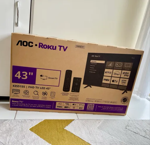 Smart TV 43" AOC FHD com Roku 43S5155/78G