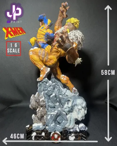 Action Figure - Wolverine vs Dente de Sabre feito - Impressão 3d feito todo em resina.