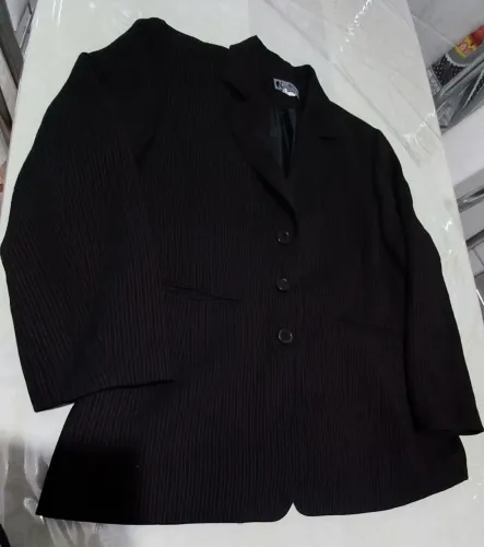 Blazer Feminino Preto Listrado