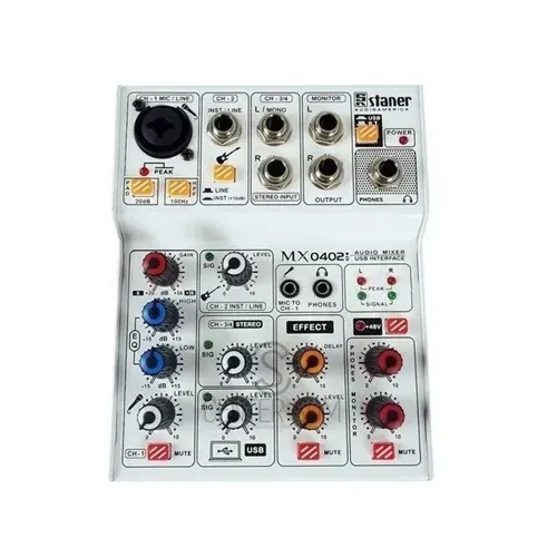 Mesa De Som Staner Mx0402i Interface De Áudio USB