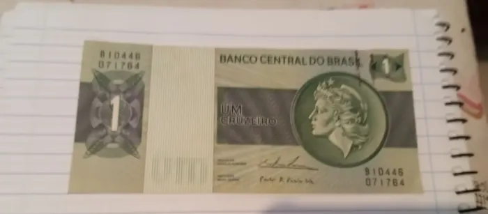 Cédula 1 Cruzeiro Banco Central do Brasil - Colecionador lote 4 notas