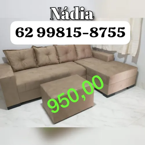 Sofá com chaise fixo 2.40x1.40.     /55555