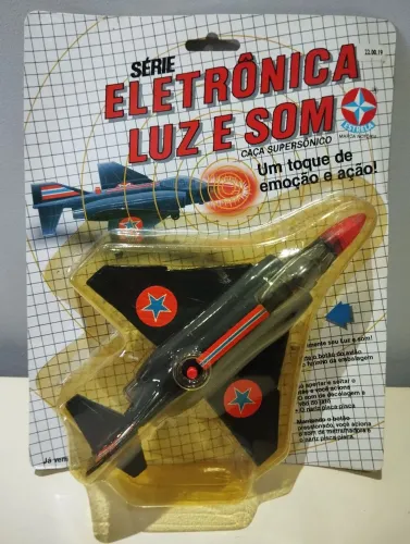 Avião Eletrônico Luz e Som Estrela - Colecionador brinquedo