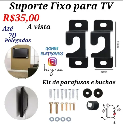 Suporte universa fixo para TV 13 até 70 Polegadas - R$35,00