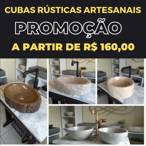 Mega promoção de cubas rusticas para banheiro e lavatório 