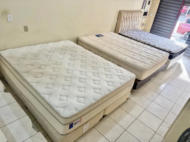 Cama box de casal Queen , cama Queen bipartida