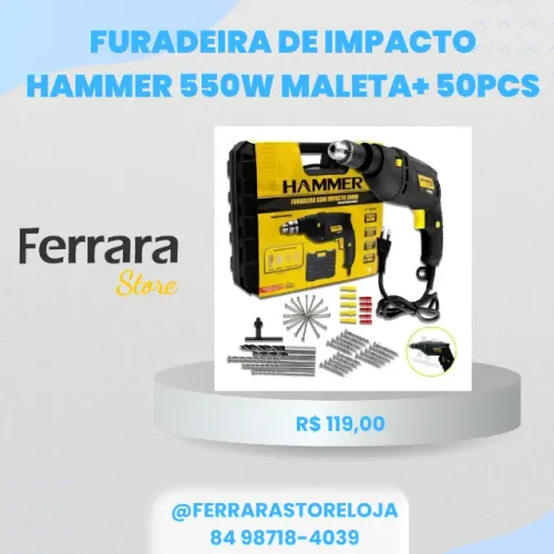 Furadeira De Impacto Profissional 3/8 Pol 550w