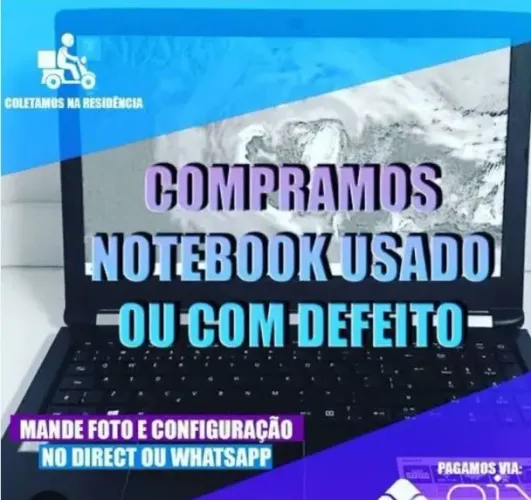 Notebook com defeito ou parado 100$
