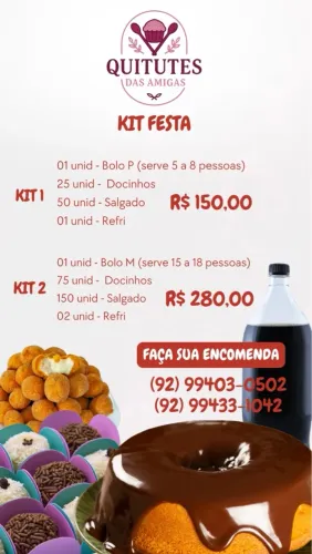 Kit Festa Quitutes das Amigas