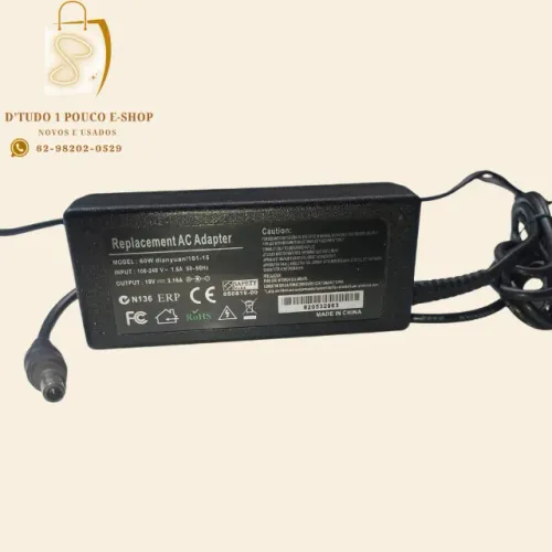 Fonte Carregador Notebook19v 3,16a 60w