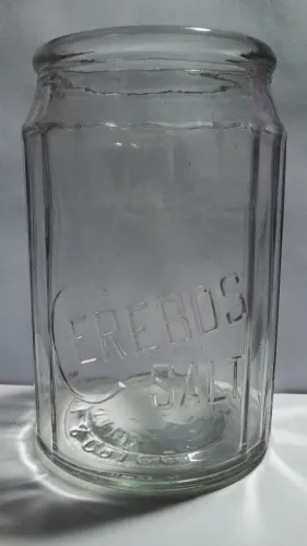 Pote De Vidro Cerebos Salt - Vintage - Made In England