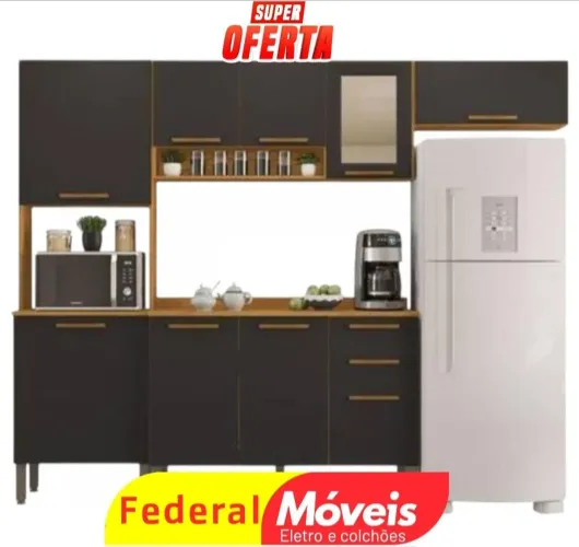 Armário de Cozinha Completo 2,48cm - Organização e Estilo no Mesmo Móvel!
