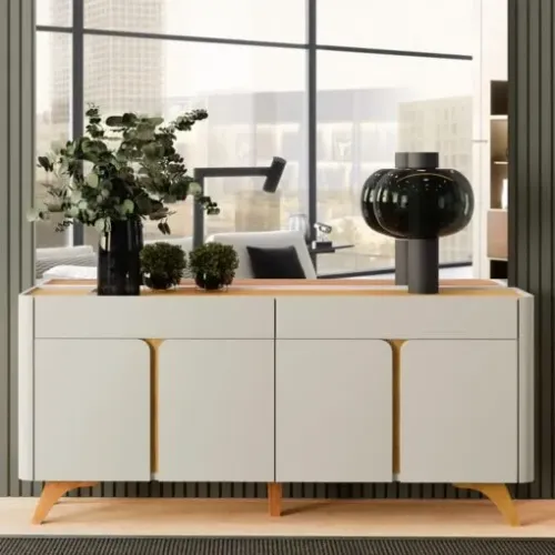 Buffet Arcus Off White/Naturale. Pronta Entrega! 07.08