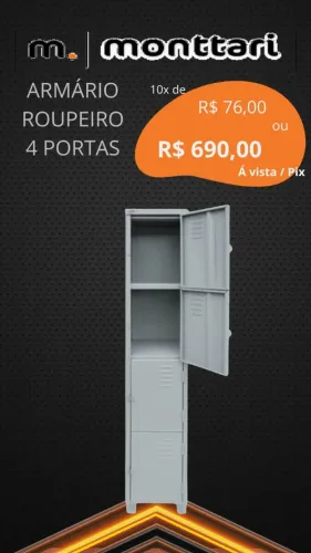 Roupeiro aço para estabelecimentos  