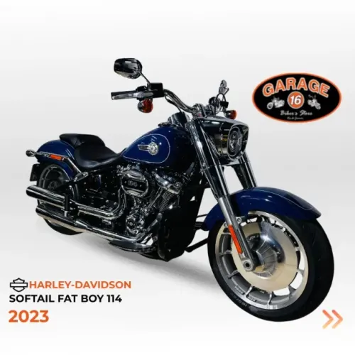 Harley Davidson Softail Fat Boy 2023 Azul.