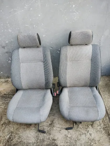 JOGO BANCOS COM TRASEIROS BI PARTIDO TECIDO ORIGINAL GOL GL 1988 QUADRADO