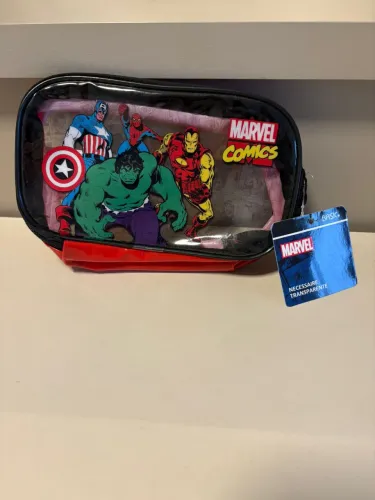 Necessaire Marvel Transparente ou Estojo Herois