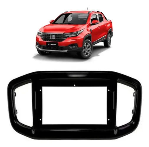 Moldura 9 Fiat Strada 2021 A 2022 Black Piano