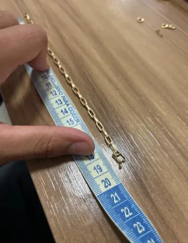 Pulseira tijolinho em ouro 18k nova - 19cm