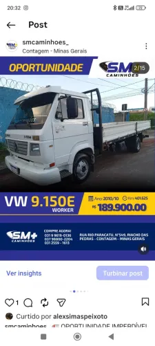 Vende-se VW 9150 caminhão extra