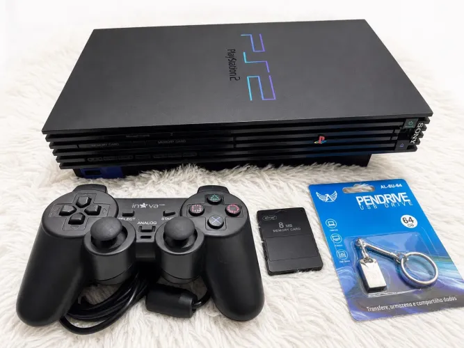PS2 FAT DESBL.. + 100 JOGOS (ENTREGA GRÁTIS)