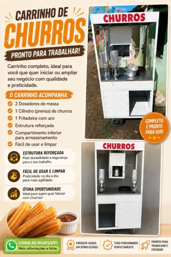 Carro de churros,todo completo o churros ja sai pronto para fritar