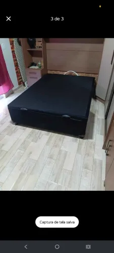 Cama com baú e colchão