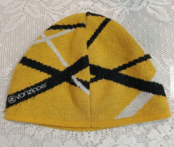 Touca Von Zipper preto e amarelo original/rara/usada/excelente estado de conservação