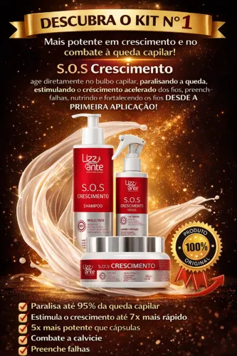 Kit S.O.S Crescimento Nº1 - Combate Queda e Acelera o Crescimento Capilar