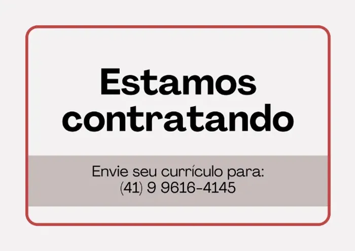 Oportunidade de Emprego - Centro de Curitiba