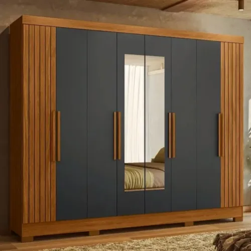 Guarda Roupa de Casal com Espelho 2.36m LP - Entrega e Monta na Hora