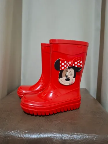 Bota galocha infantil Grendene Kids Minnie vermelho tamanho 23/24