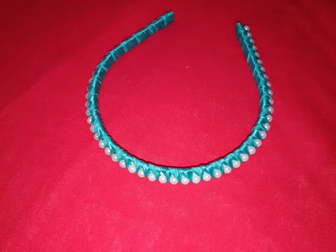 Tiara Macramê e Pérolas Feminino