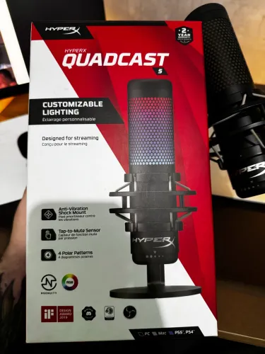 Microfone Hyperx Quadcast S com garantia