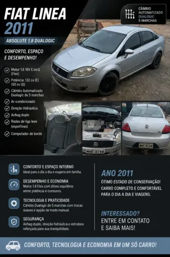 Fiat Linea 1.9/ HLX 1.9/1.8 Flex Dualogic 4P 2011