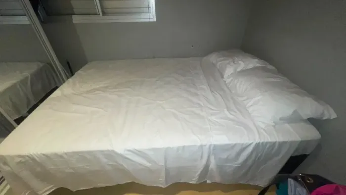 Cama box com colchão de espuma, tamanho viúva